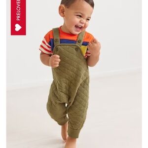 Hanna Andersson Quilted Green Overalls